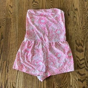 Lilly Pulitzer Romper Sunny Side Pink